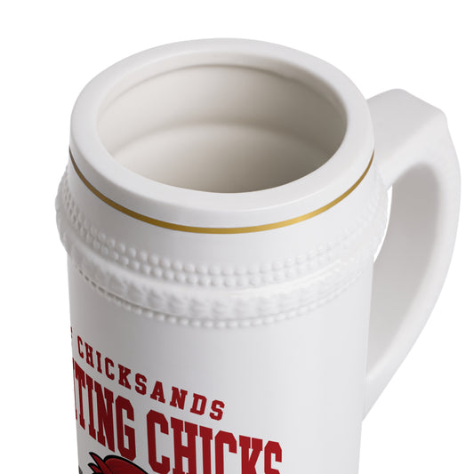 USAFE Football Heritage Collection Beer Stein - RAF Chicksands Fighting Chicks