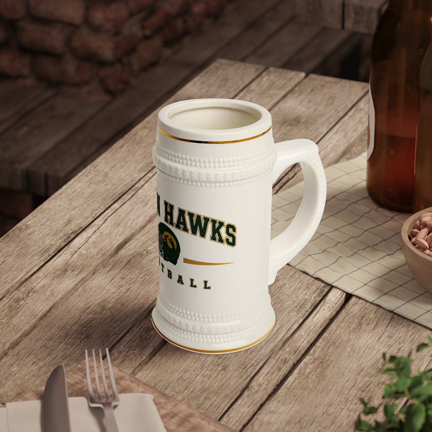 USAFE Football Heritage Collection Beer Stein - Hahn Hawks