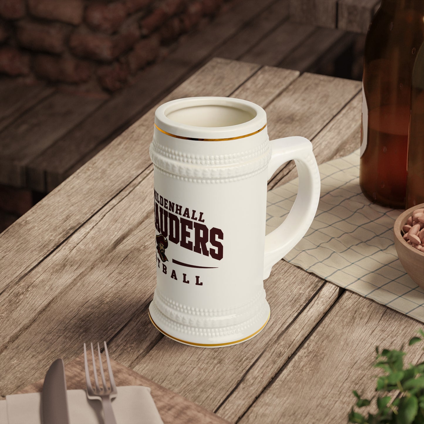 USAFE Football Heritage Collection Beer Stein - RAF Mildenhall Marauders