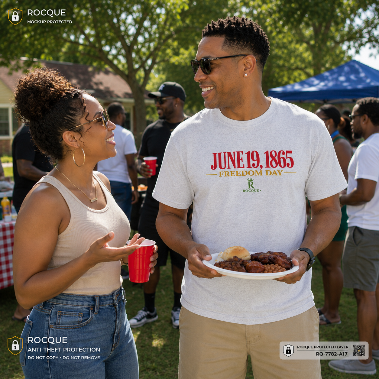 June 19, 1865 Freedom Day Heritage Tee (Black)DryBlend