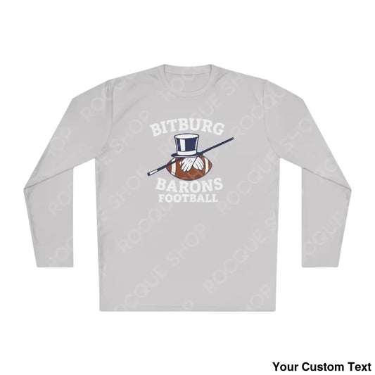 Bitburg Barons Football Long Sleeve Tee (Blue) Silver / XS Long-sleeve