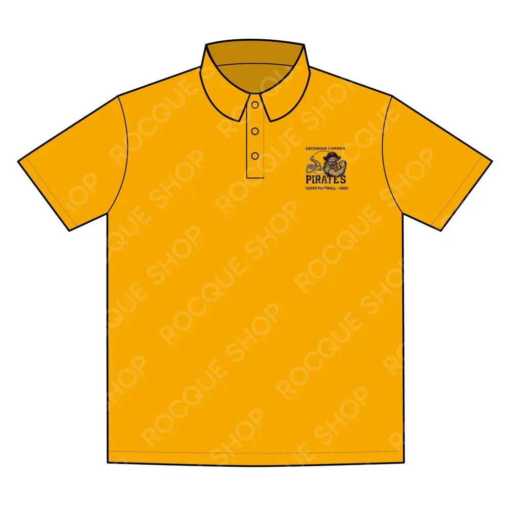 Greenham Common Pirates Football Alumni Polo Shirt – Official Alumni Gear XS / Gold T-Shirt