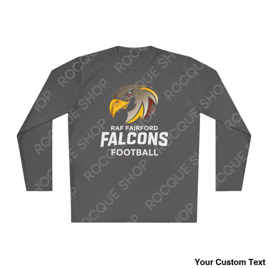 RAF Fairford Falcons Football Long Sleeve Tee Iron Grey / XS Long-sleeve