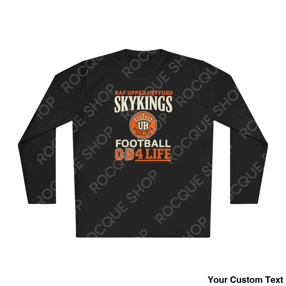 RAF Upper Heyford SkyKings O&B4LIFE Football Long Sleeve Game Day Tee Black / XS Long-sleeve