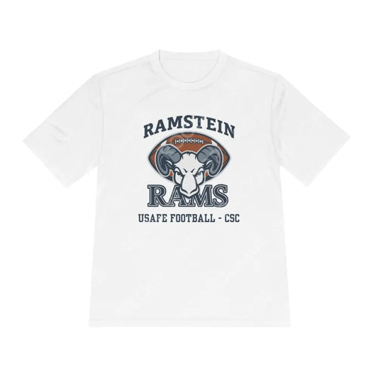Ramstein Rams Football (Moisture-Wicking) Tee - XS / White - T-Shirt