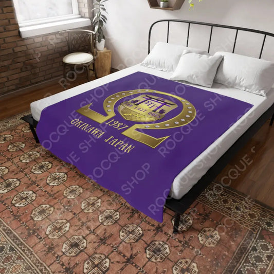 Sigma Gamma Gamma Far East Que’s Plush Fleece Blanket Home Decor