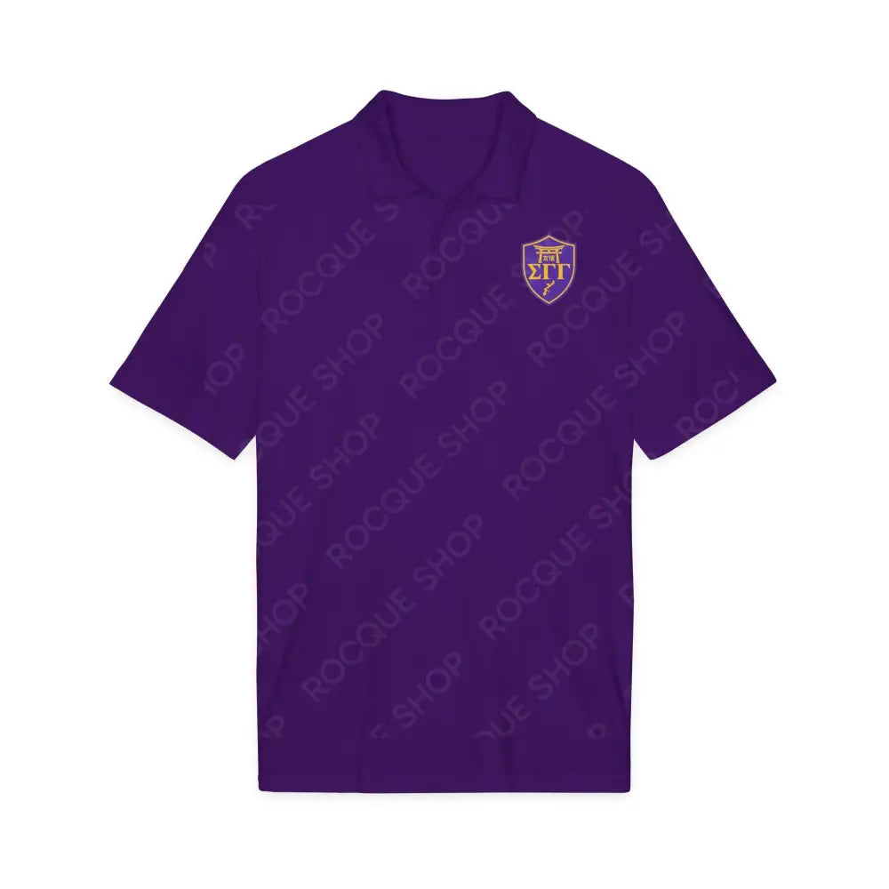 ΣΓΓ Purple Shield Polo - XS / Purple - T-Shirt