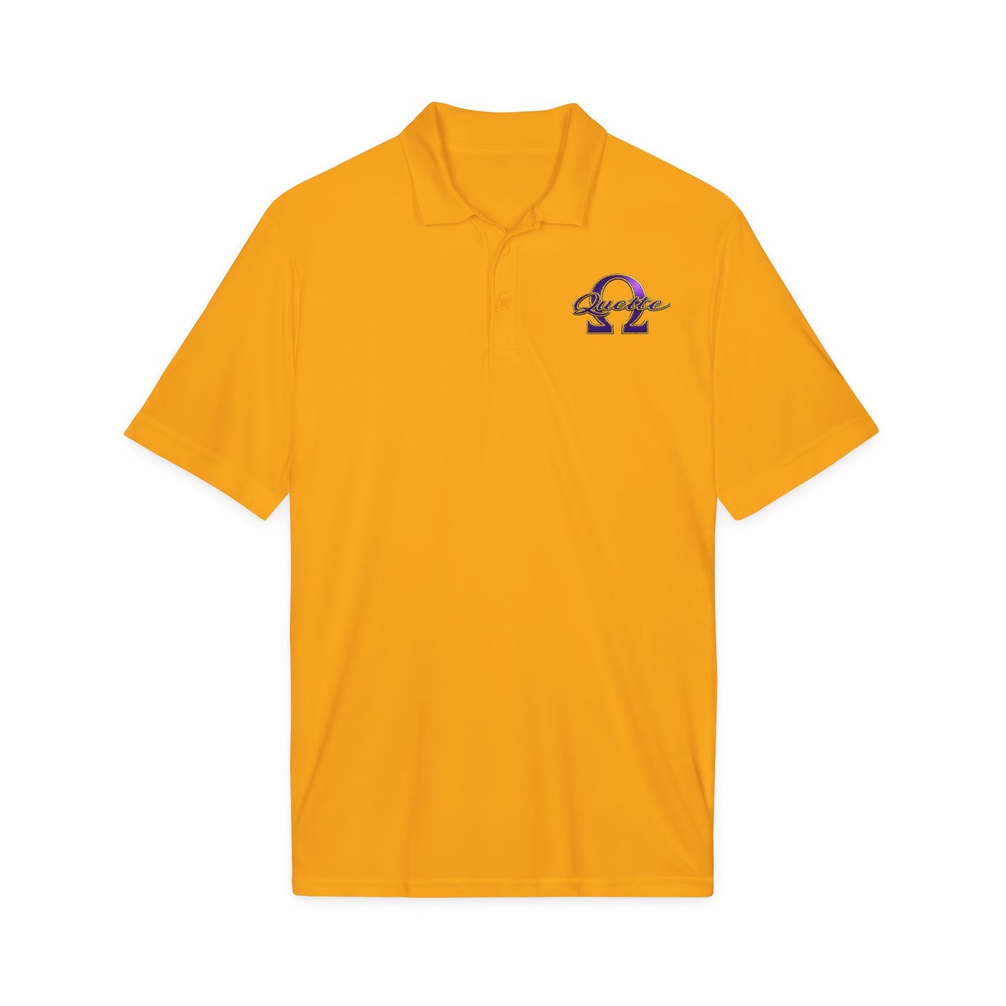 Quette Signature Premium Purple, Gold, Black & White Sport-Tek® PosiCharge® Competitor™ Polo