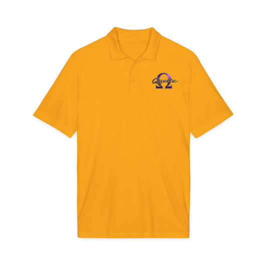 Quette Signature Premium Purple, Gold, Black & White Sport-Tek® PosiCharge® Competitor™ Polo