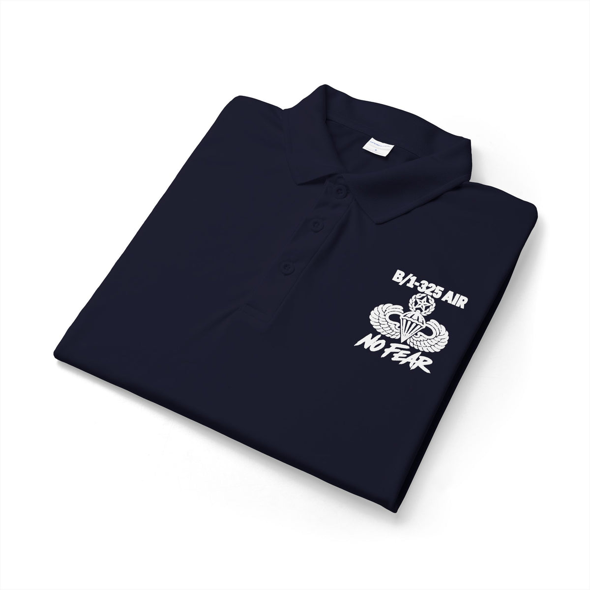Thee B/1-325 AIR Navy No Fear Polo