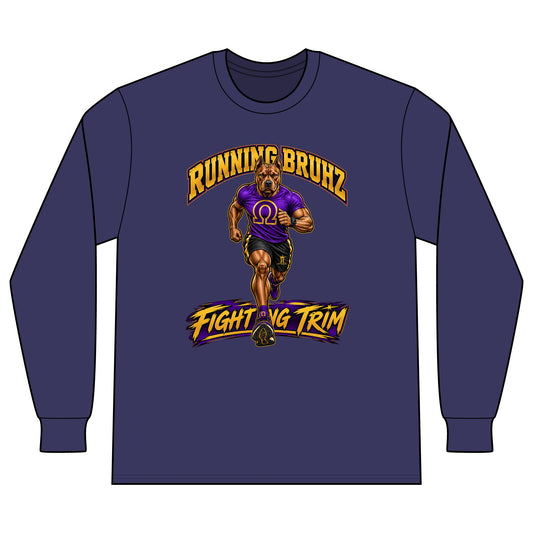 Running Bruhz "Fighting Trim" Long Sleeve Tee