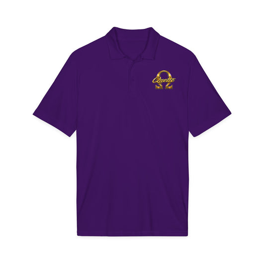 Quette Signature Premium Purple, Gold, Black & White Sport-Tek® PosiCharge® Competitor™ Polo