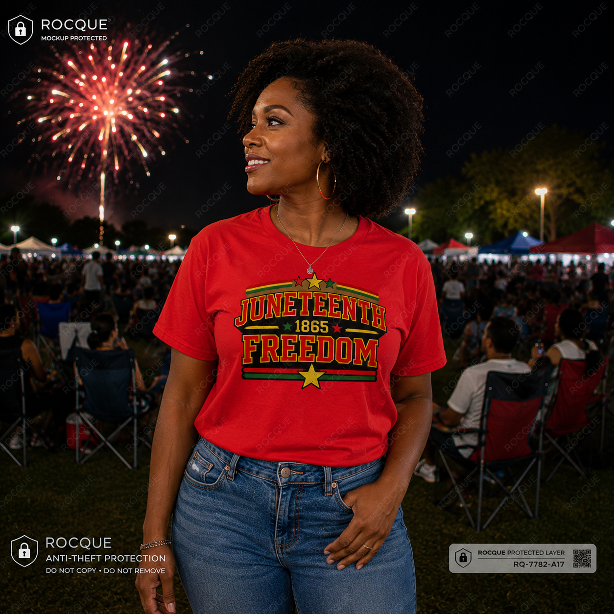 Juneteenth Freedom Heritage Athletic Tee (Black)DryBlend®