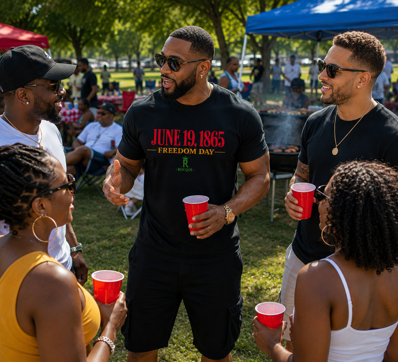 June 19, 1865 Freedom Day Heritage Tee (Black)DryBlend