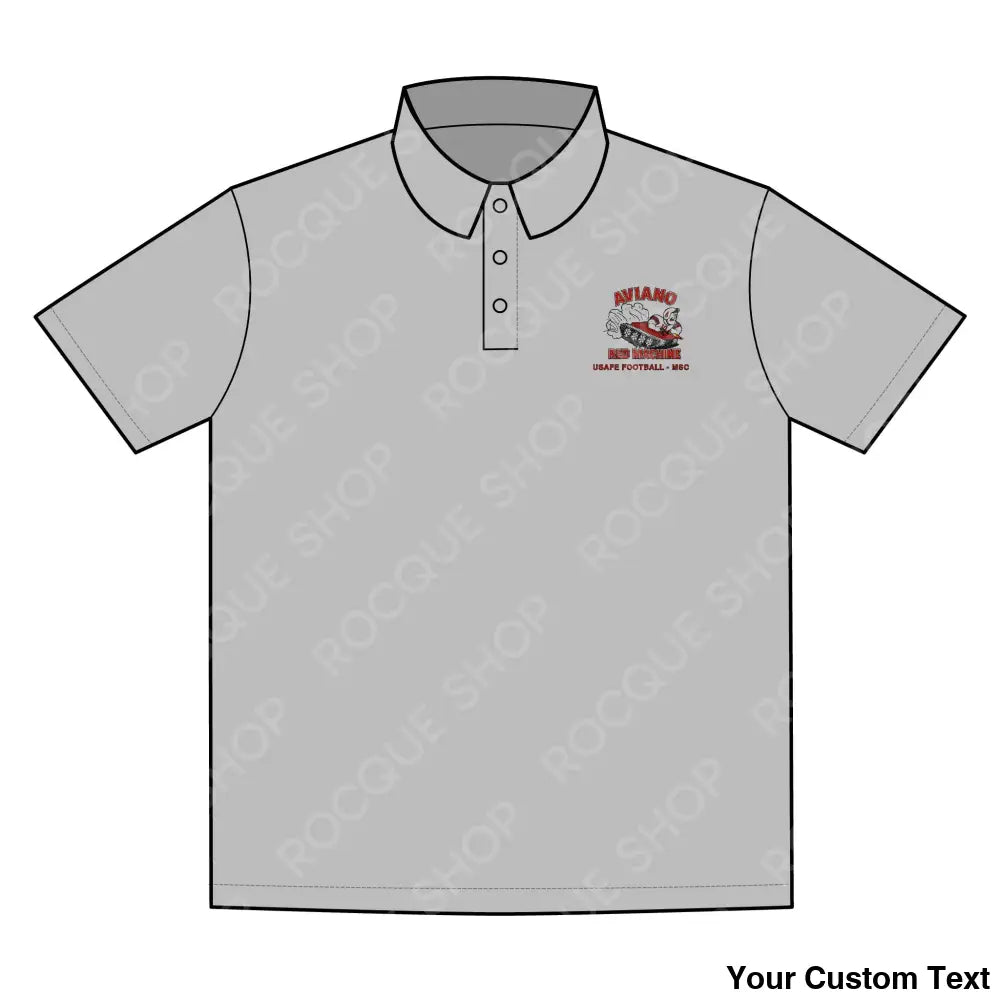 Aviano Red Machine Football Alumni Polo Shirt – Official Alumni Gear XS / Silver T-Shirt