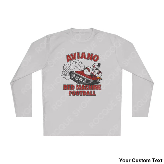 Aviano Red Machine Football Long Sleeve Tee Silver / XS Long-sleeve