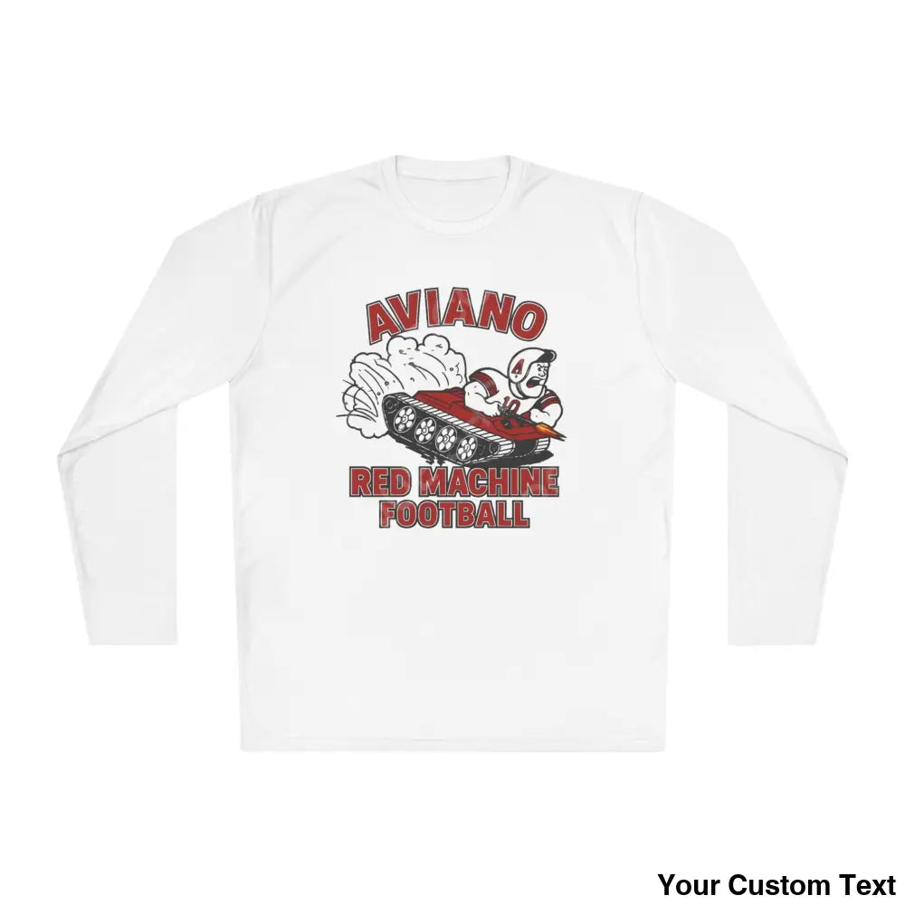 Aviano Red Machine Football Long Sleeve Tee White / XS Long-sleeve