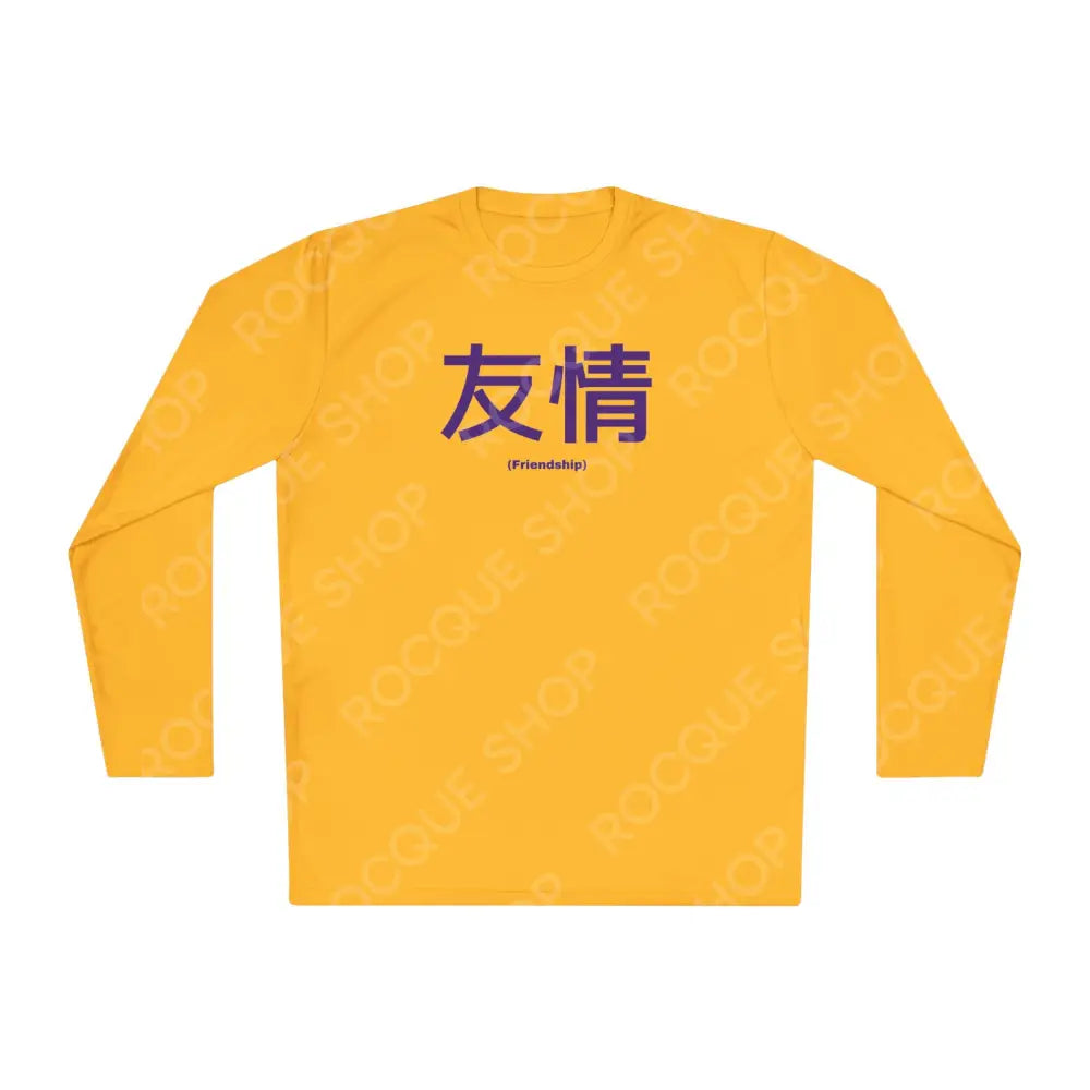 Friendship (Yujo) Kanji Long Sleeve Tee Gold / XS Long-sleeve