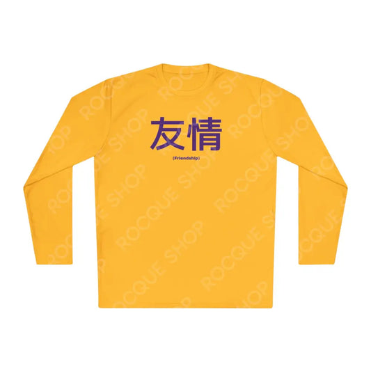 Friendship (Yujo) Kanji Long Sleeve Tee Gold / XS Long-sleeve
