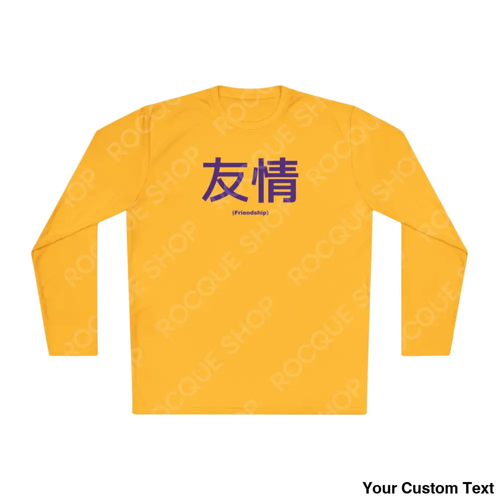 Friendship (Yujo) Kanji Long Sleeve Tee Gold / XS Long-sleeve