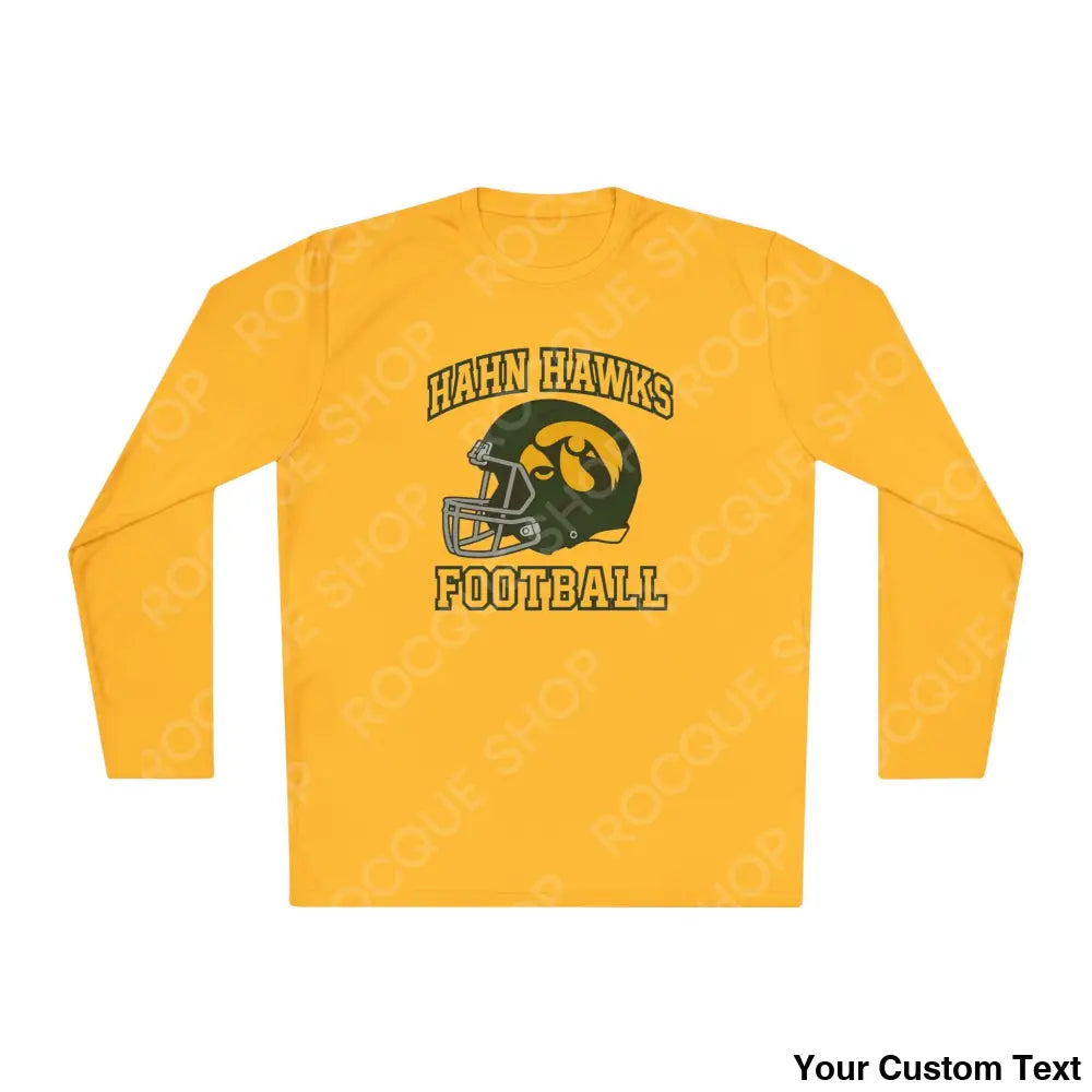 Hahn Hawks Football Long Sleeve Tee Gold / XS Long-sleeve