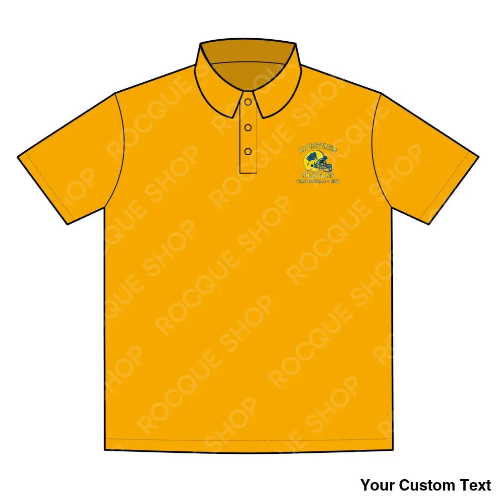 RAF Bentwaters ’Phantoms’ Football Alumni Polo Shirt – Official Alumni Gear XS / Gold T-Shirt
