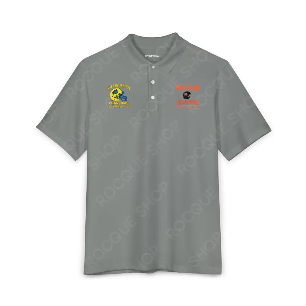 RAF Bentwaters & RAF Upper Heyford USAFE Football Alumni Dual-Base Performance Polo - XS / Grey Concrete - T-Shirt
