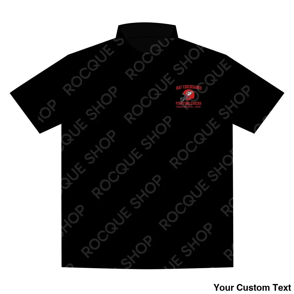 RAF Chicksands Fighting Chicks Football Alumni Polo Shirt – Official Alumni Gear XS / Black T-Shirt
