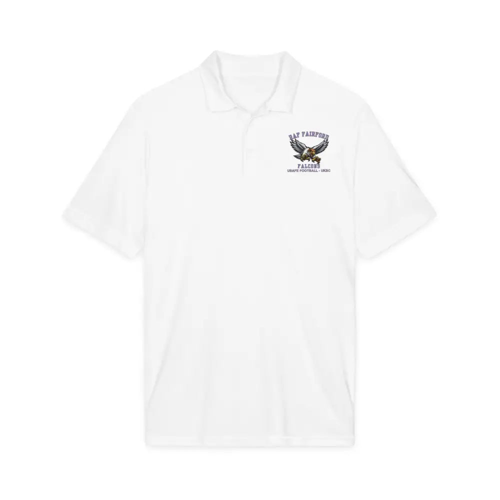 RAF Fairford Falcons BLUE Football Alumni Polo Shirt – Official Alumni Gear - XS / White - T-Shirt