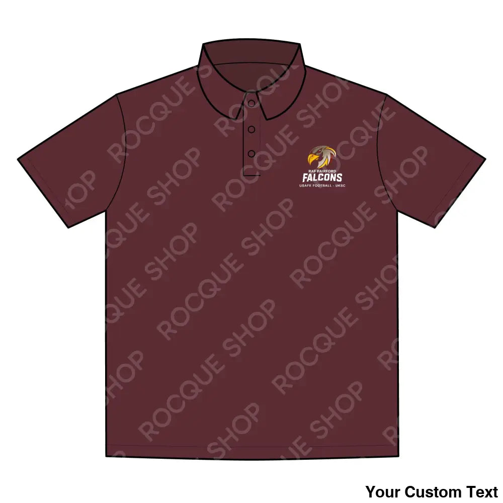 RAF Fairford Falcons Football Alumni Polo Shirt – Official Alumni Gear S / Maroon T-Shirt