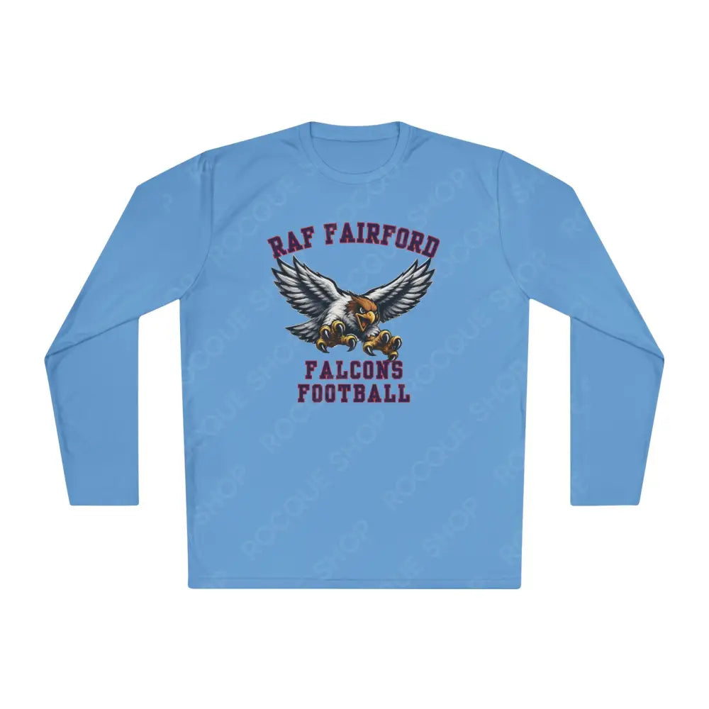 RAF Fairford Falcons Football Long Sleeve Tee - Carolina Blue / XS - Long-sleeve
