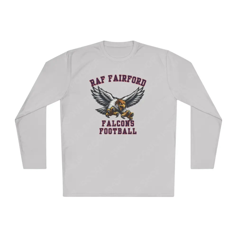 RAF Fairford Falcons Football Long Sleeve Tee - Silver / XS - Long-sleeve