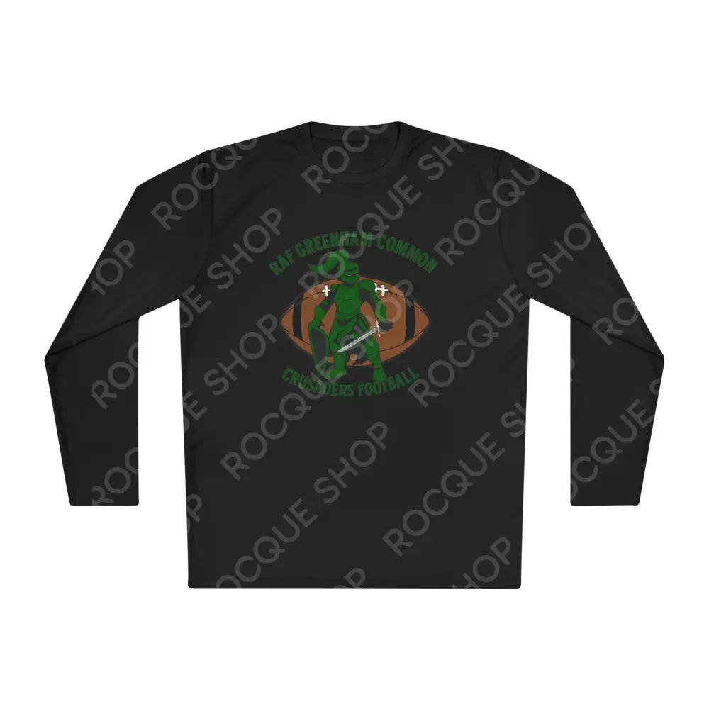 RAF Greenham Common Crusaders Football Long Sleeve Tee Black / XS Long-sleeve