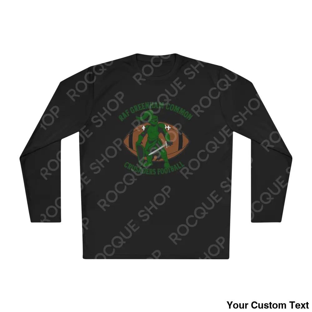RAF Greenham Common Crusaders Football Long Sleeve Tee Black / XS Long-sleeve