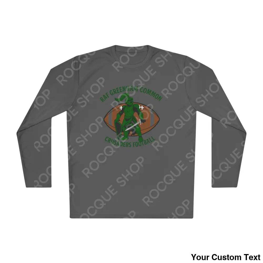 RAF Greenham Common Crusaders Football Long Sleeve Tee Iron Grey / XS Long-sleeve