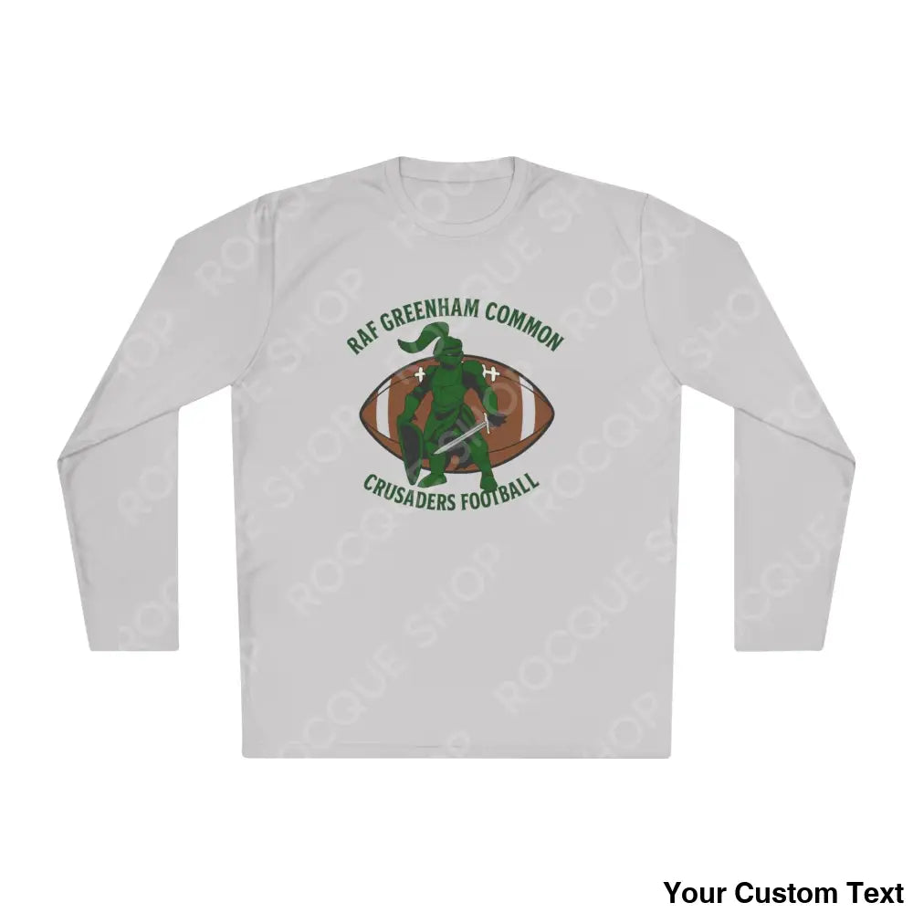 RAF Greenham Common Crusaders Football Long Sleeve Tee Silver / XS Long-sleeve