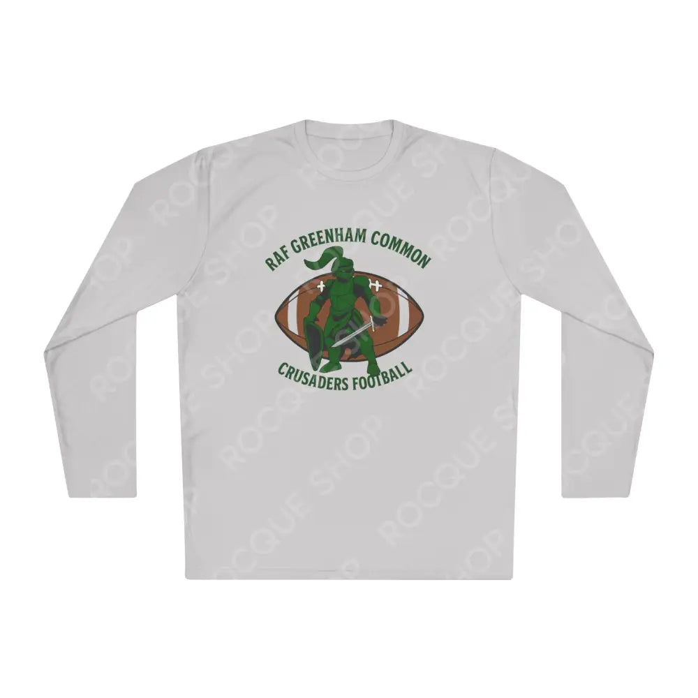 RAF Greenham Common Crusaders Football Long Sleeve Tee Silver / XS Long-sleeve