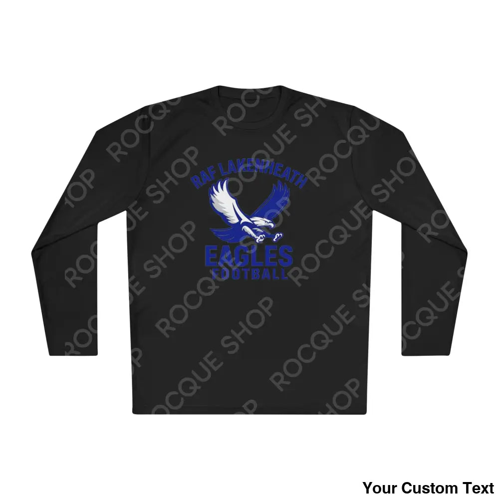 RAF Lakenheath Eagles Football Long Sleeve Tee (Eagle) Black / XS Long-sleeve