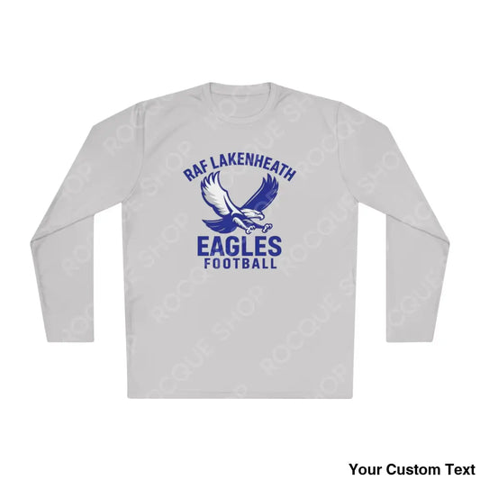 RAF Lakenheath Eagles Football Long Sleeve Tee (Eagle) Silver / XS Long-sleeve