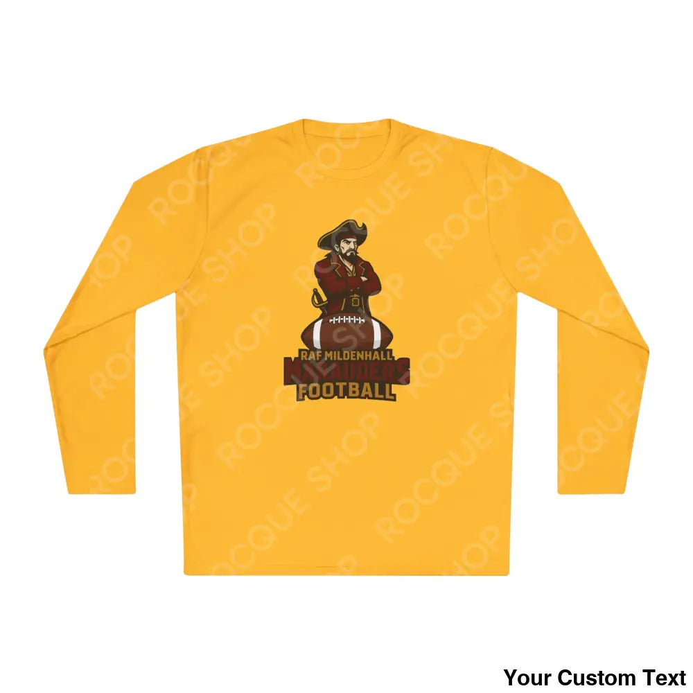 RAF Mildenhall Marauders Football Long Sleeve Tee Gold / XS Long-sleeve