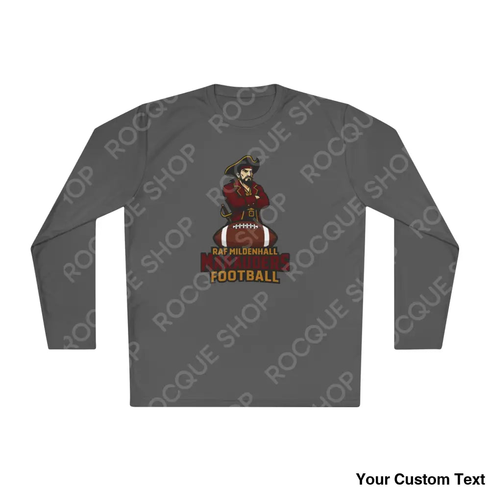 RAF Mildenhall Marauders Football Long Sleeve Tee Iron Grey / XS Long-sleeve