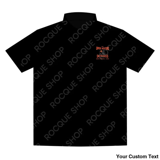RAF Upper Heyford Skyking USAFE Football Alumni Black Polo Shirt – Official Alumni Gear XS / Black T-Shirt