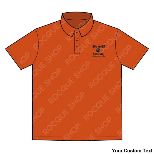 RAF Upper Heyford Skykings Football Orange Polo — Official Alumni Gear XS / Deep Orange T-Shirt