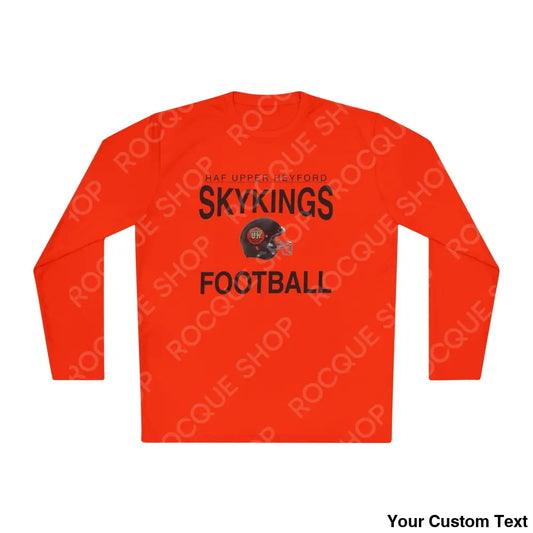 RAF Upper Heyford Skykings Long Sleeve Tee (Black helmet & letters) Deep Orange / XS Long-sleeve