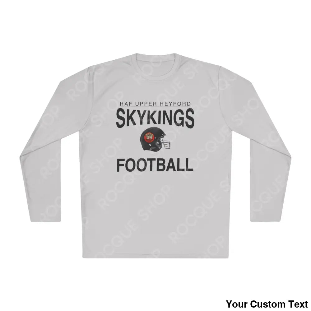 RAF Upper Heyford Skykings Long Sleeve Tee (Black helmet & letters) Silver / XS Long-sleeve
