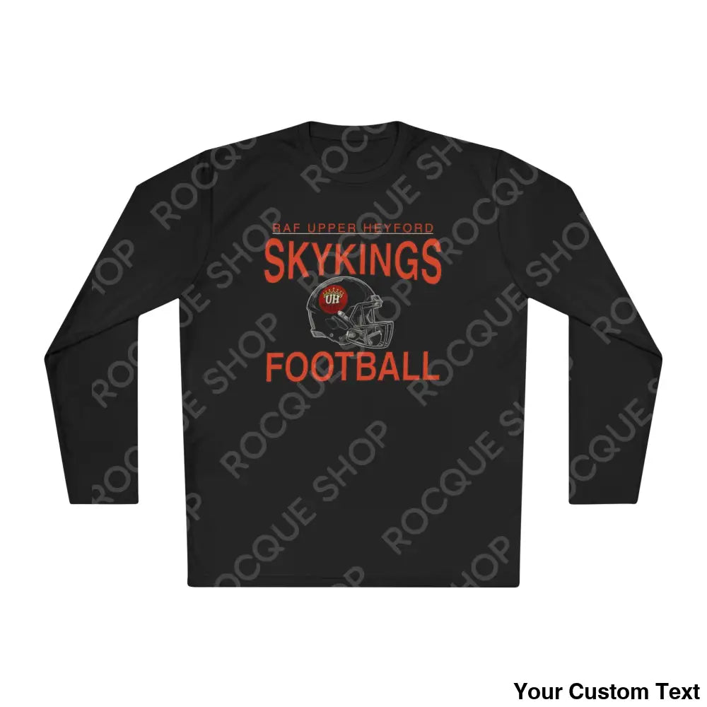 RAF Upper Heyford Skykings Long Sleeve Tee (Helmet color same as shirt) Black / XS Long-sleeve