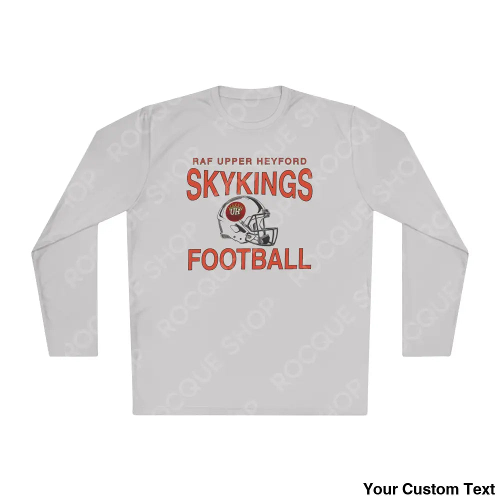 RAF Upper Heyford Skykings Long Sleeve Tee (Helmet color same as shirt) Silver / XS Long-sleeve