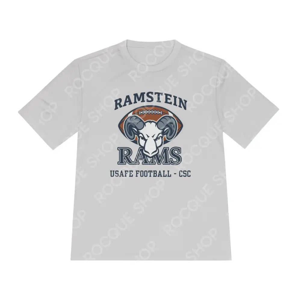 Ramstein Rams Football (Moisture-Wicking) Tee - XS / Silver - T-Shirt