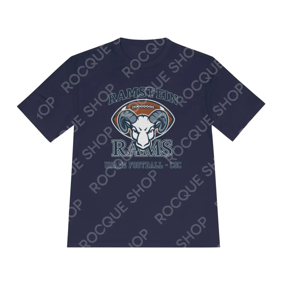 Ramstein Rams Football (Moisture-Wicking) Tee - XS / True Navy - T-Shirt