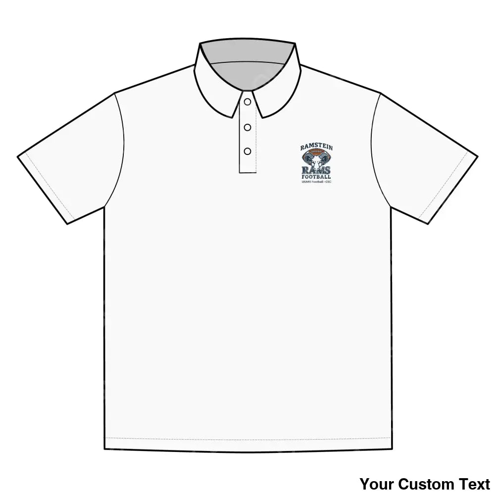 Ramstein Rams USAFE Football Alumni Polo Shirt – Official Alumni Gear XS / White T-Shirt